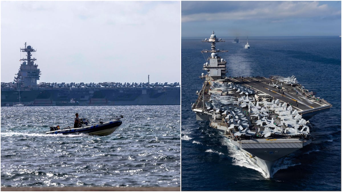 "El poderío naval estadounidense cruza el Caribe: el imponente USS Gerald R. Ford, el portaaviones más grande y avanzado del mundo, llega a su nuevo destino con un mensaje de fuerza y estabilidad regional."